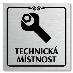 Technická místnost, 148x148mm, stříbrná, Texas